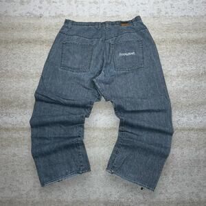 Vintage Y2K Rocawear Skater Wide Leg Jeans 42x34 Baggy Smoke Grey Wash Denim Rap